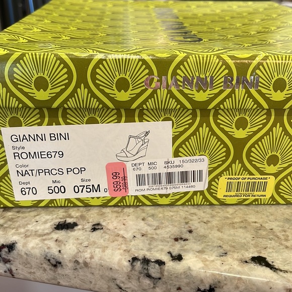 Gianni Bini - Pink and leopard wedges size 7.5 - Picture 8 of 9